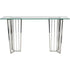 Libra Abington Stainless Steel Frame and Clear Glass Console Table